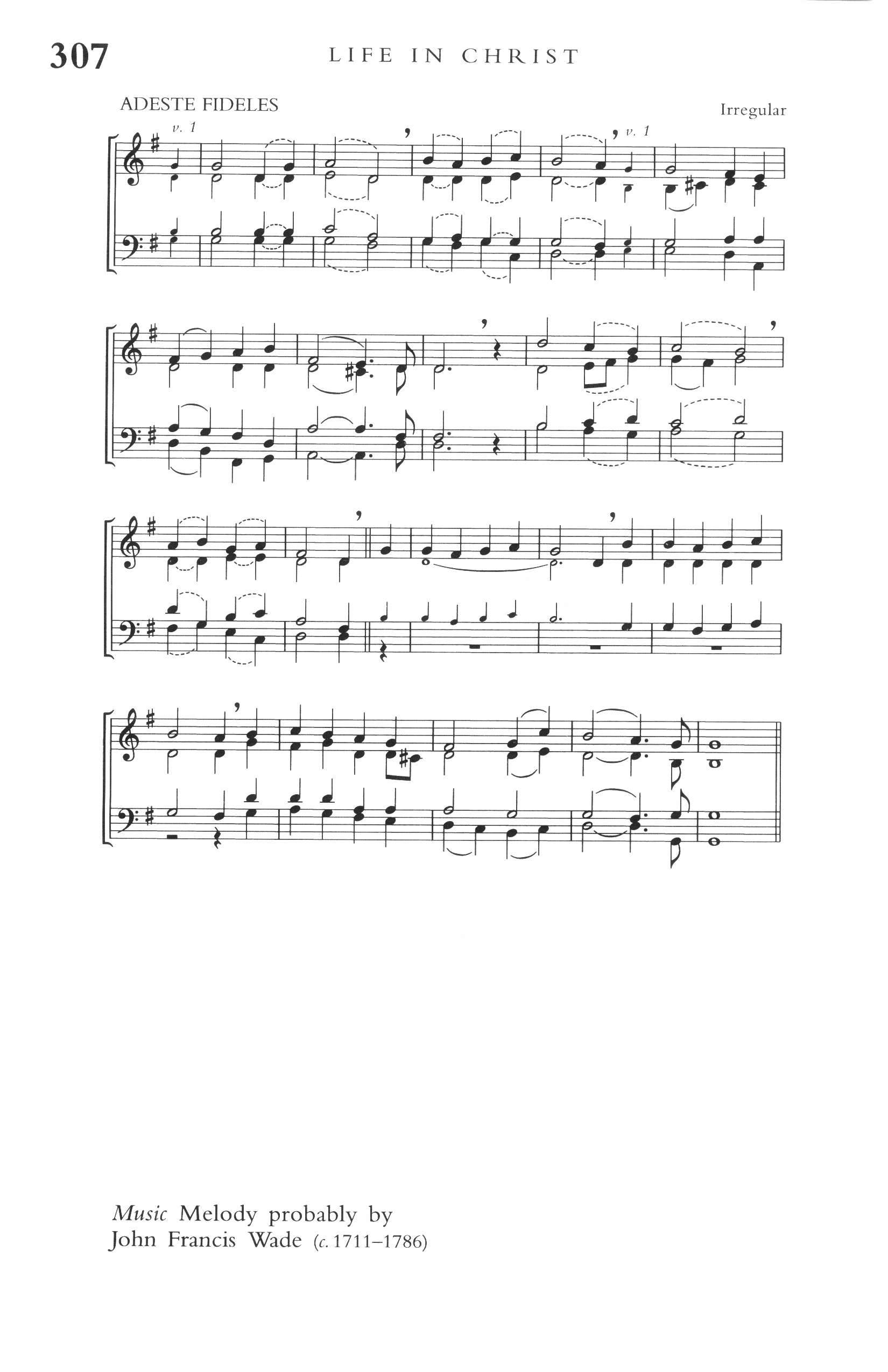 Hymn Sheet for Adeste Fideles