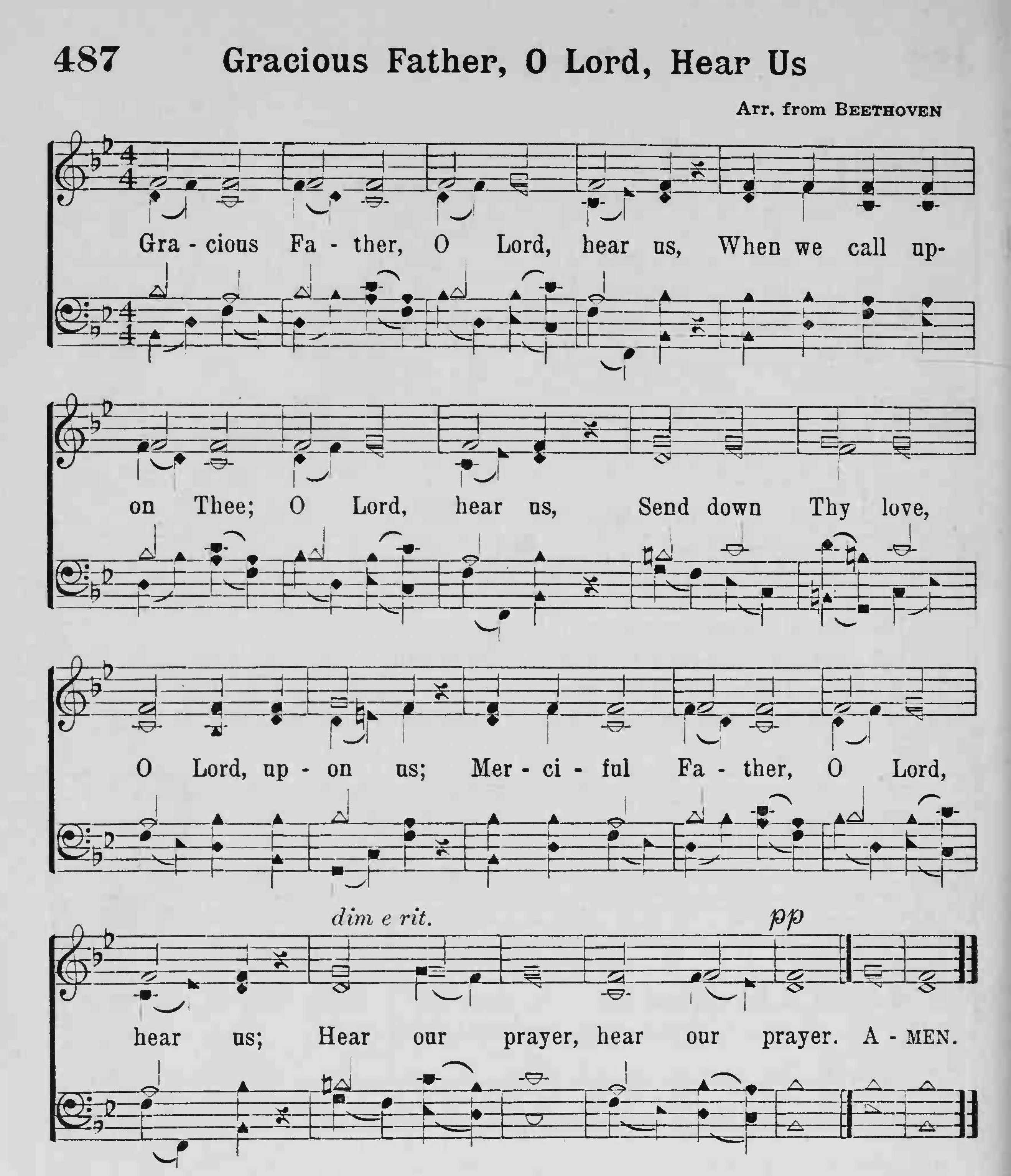 Hymn Sheet for Gracious Father, O Lord, Hear Us