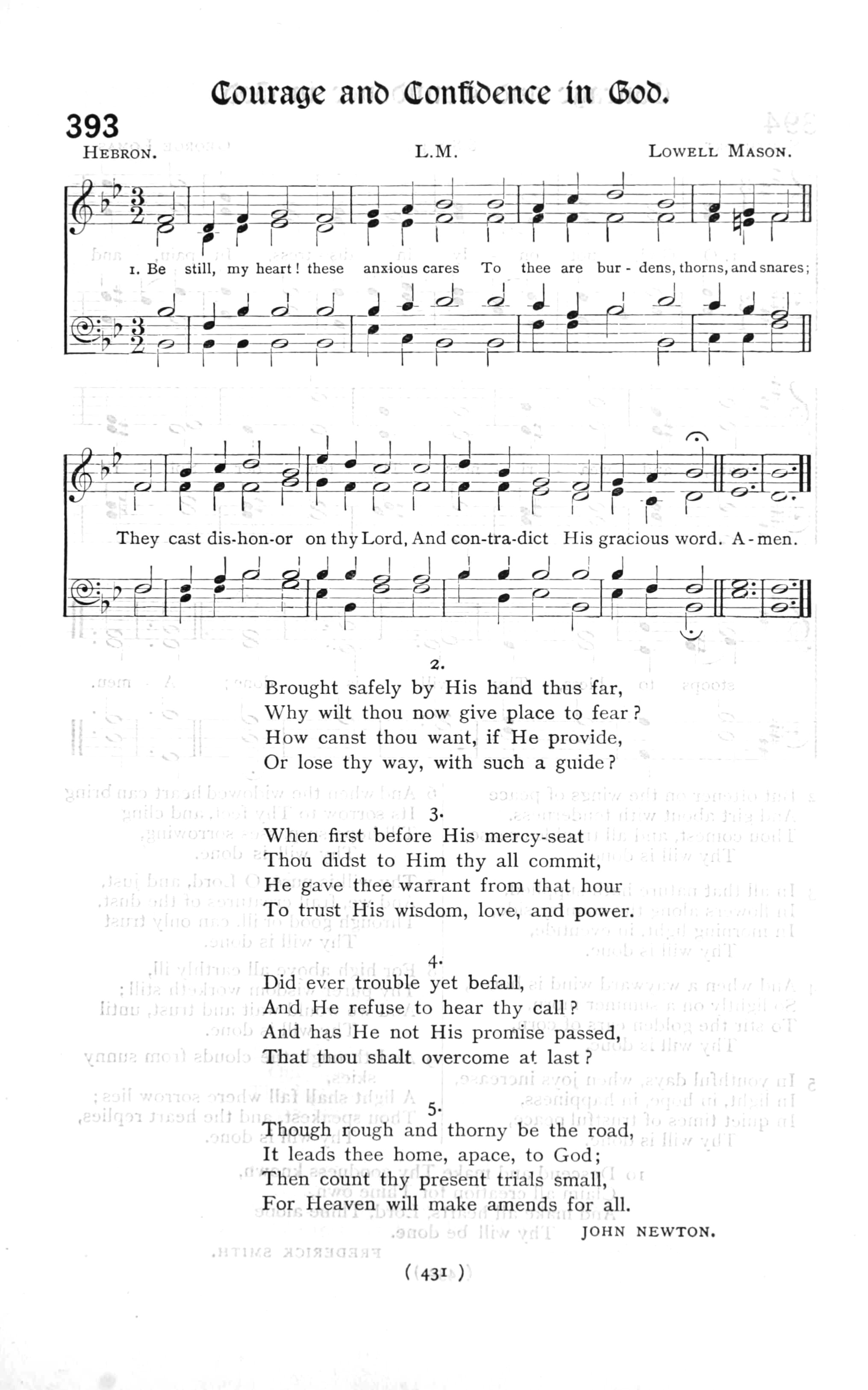 Hymn Sheet for Be Still, My Heart!