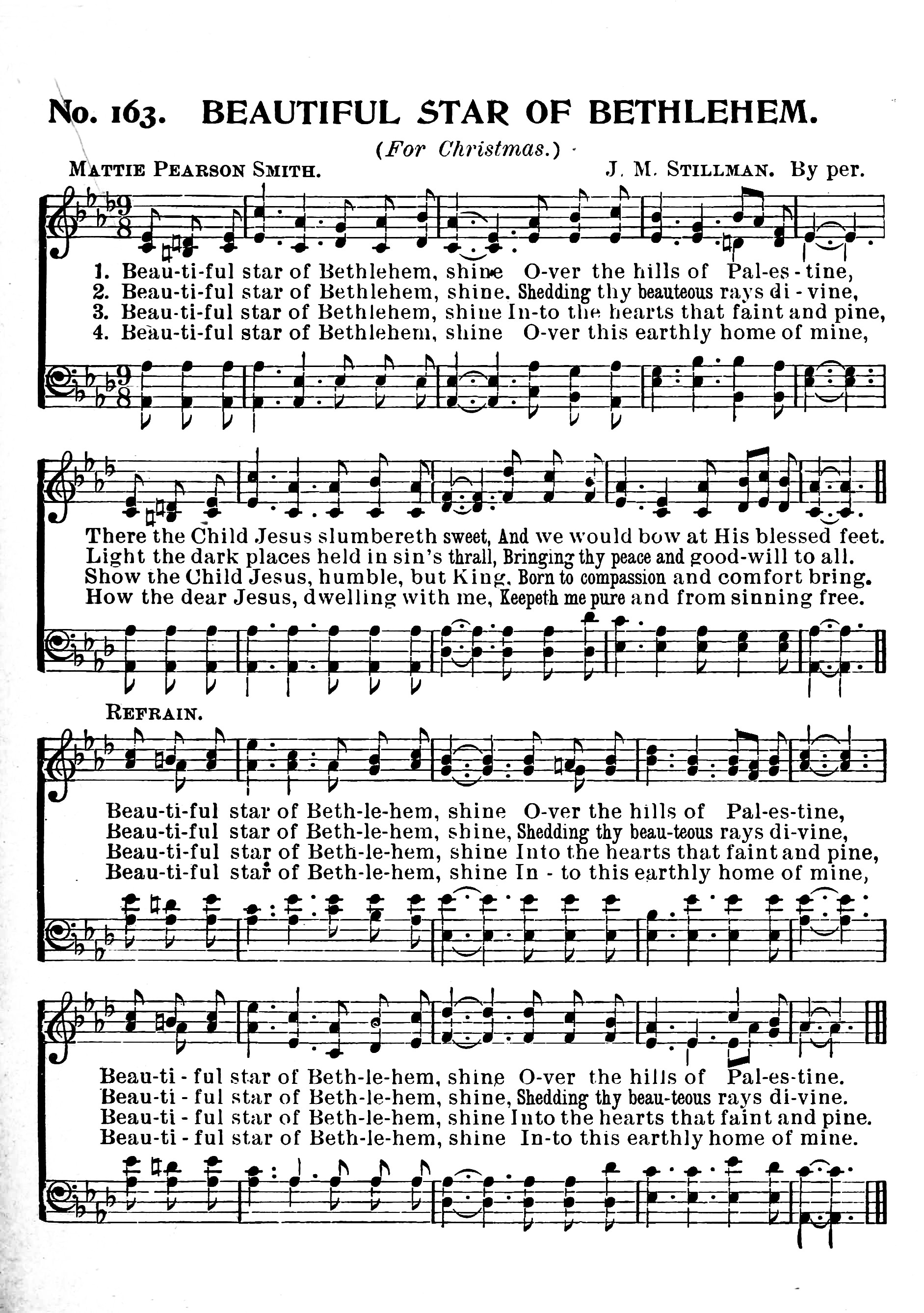 Hymn Sheet for Beautiful Star of Bethlehem!