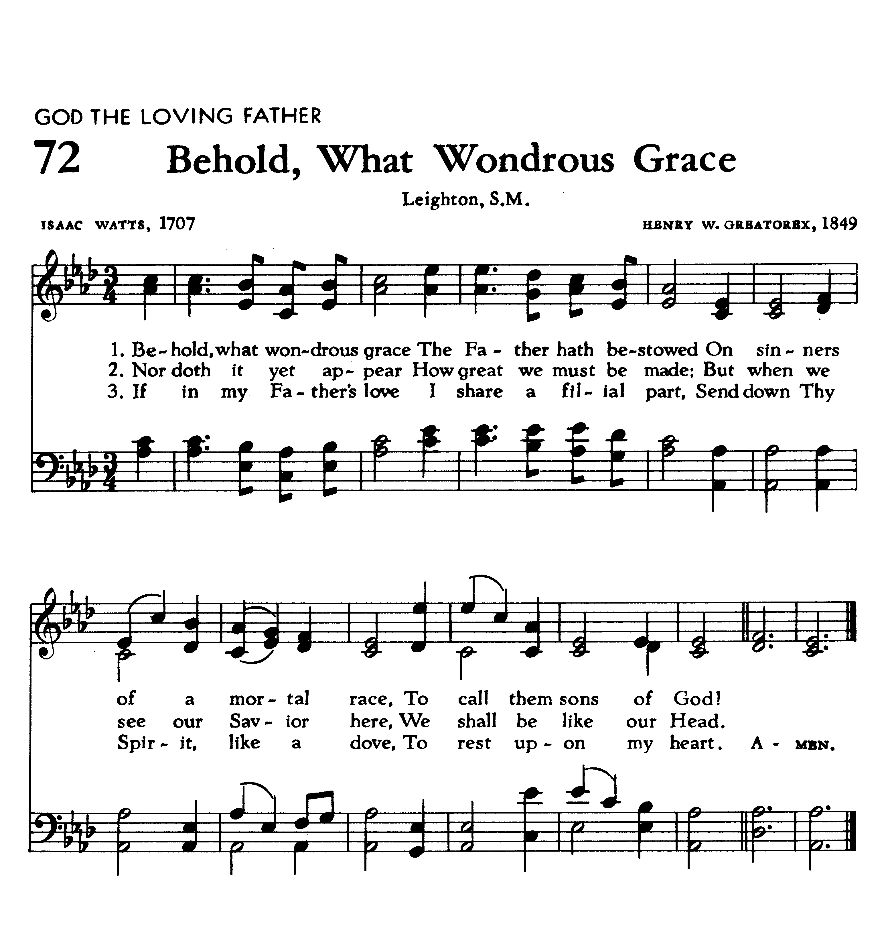 Hymn Sheet for Behold What Wondrous Grace (The Glories of Adoption)