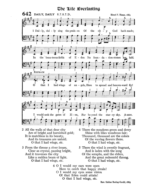 Hymn Sheet for Daily, Daily Sing the Praises (City of God)