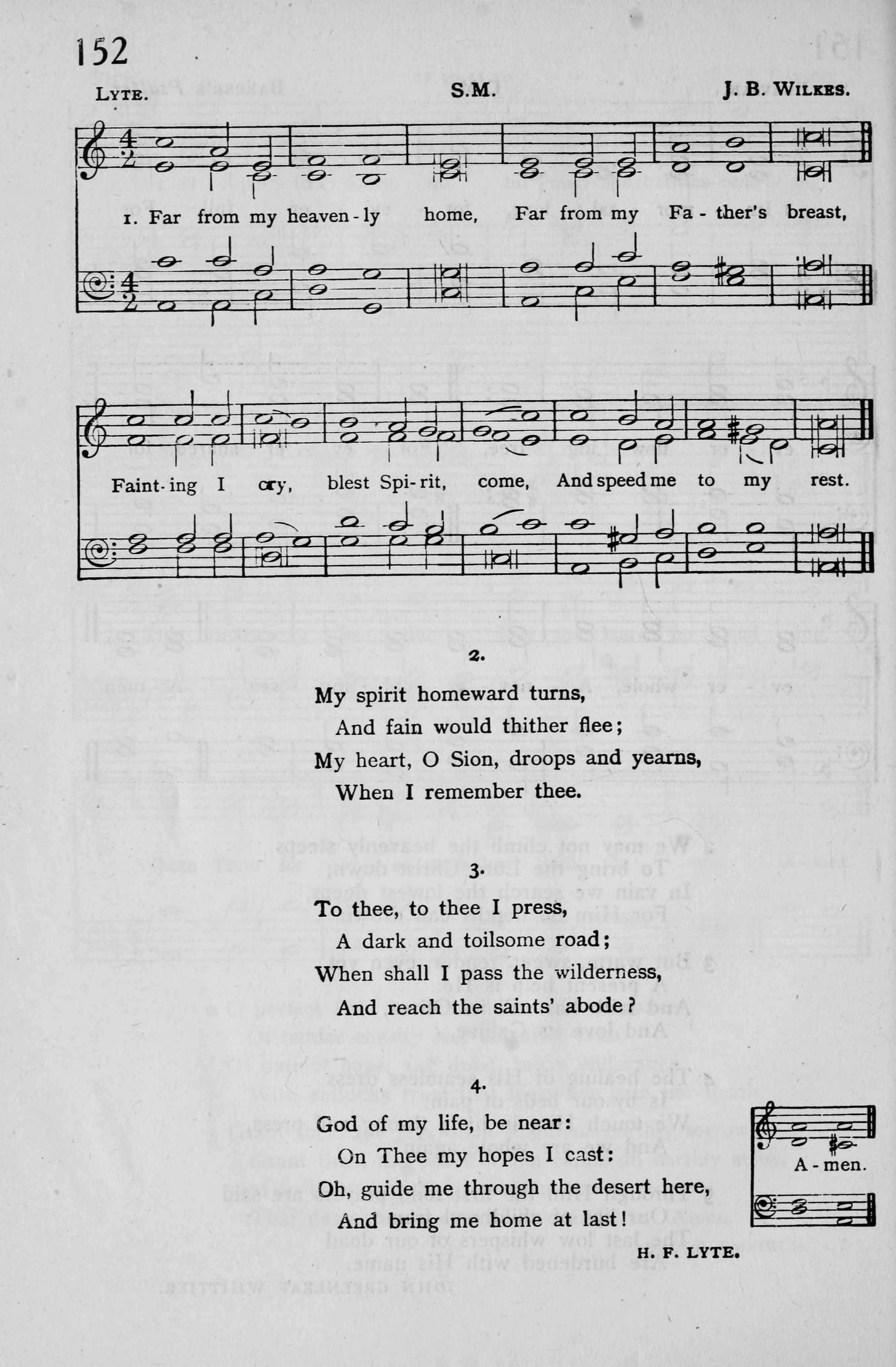 Hymn Sheet for Far from My Heavenly Home
