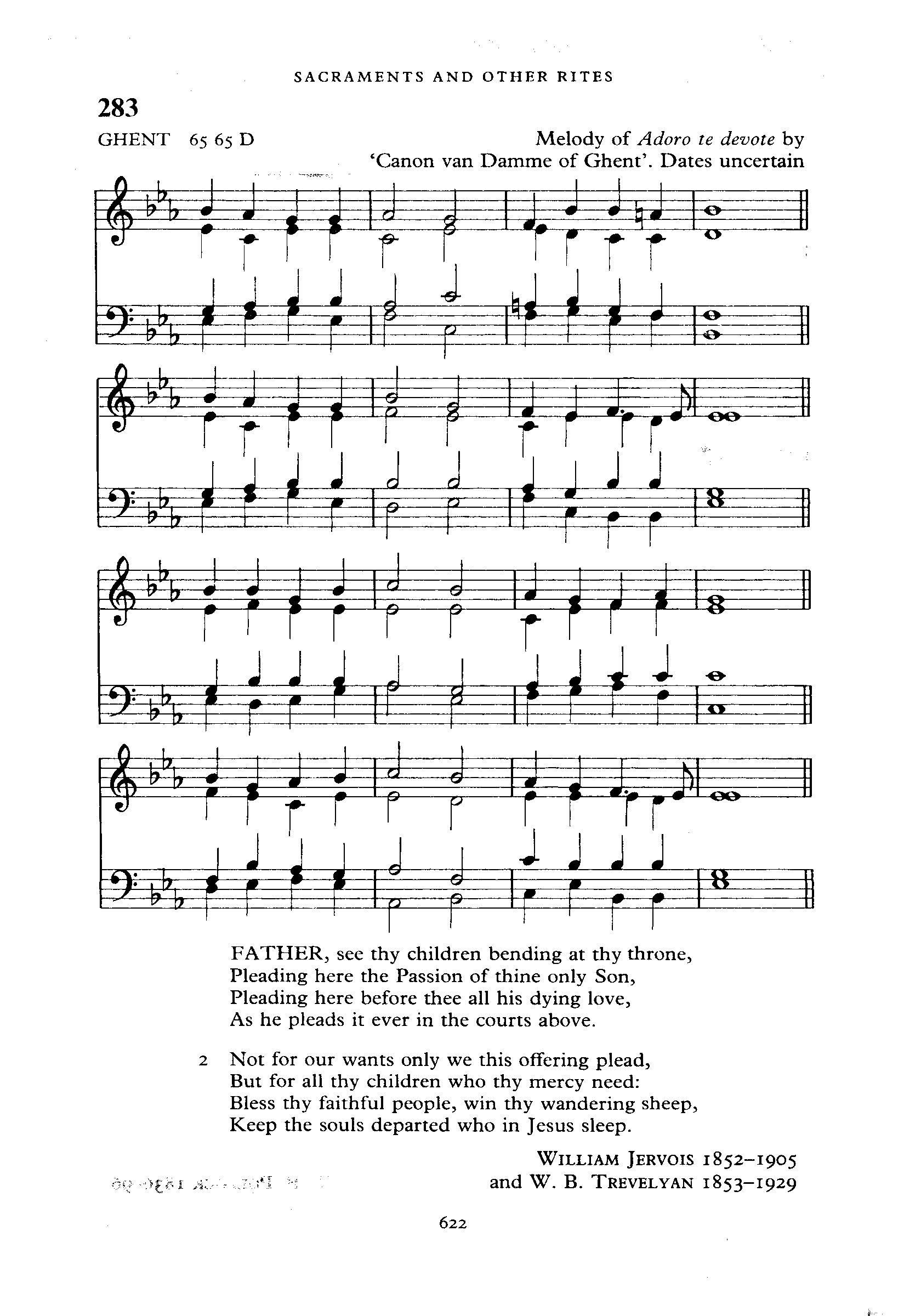 Hymn Sheet for Father, See Thy Children Bending at Thy Throne