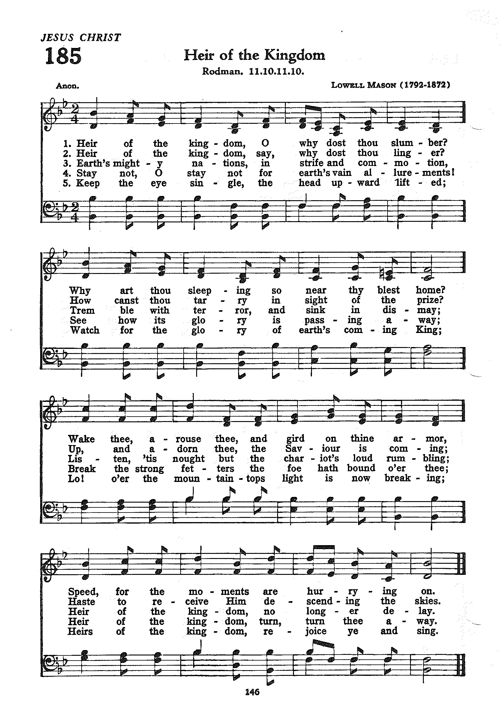 Hymn Sheet for Heir of the Kingdom