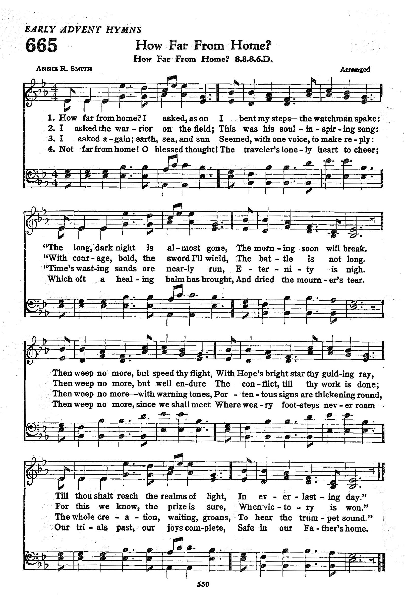Hymn Sheet for How Far From Home?