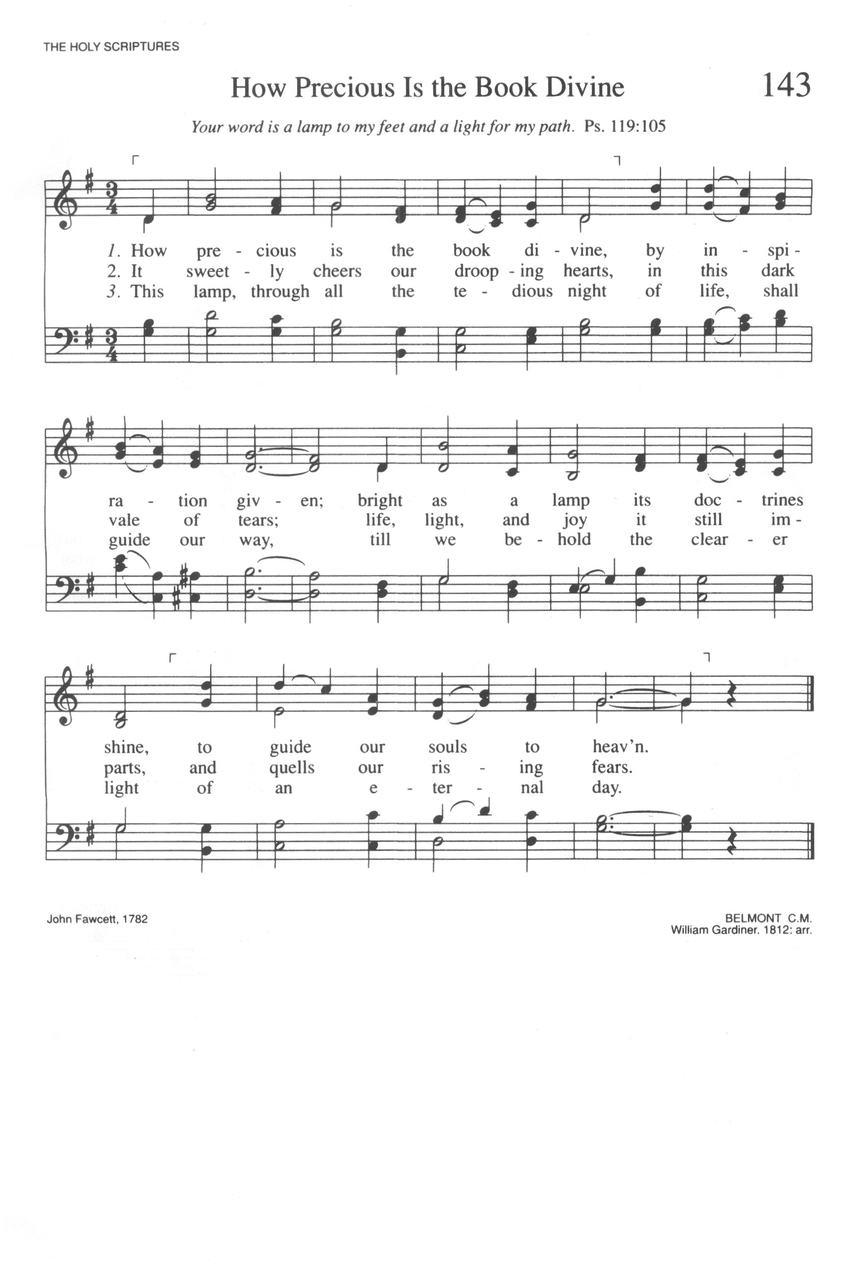 Hymn Sheet for How Tedious and Tasteless the Hours