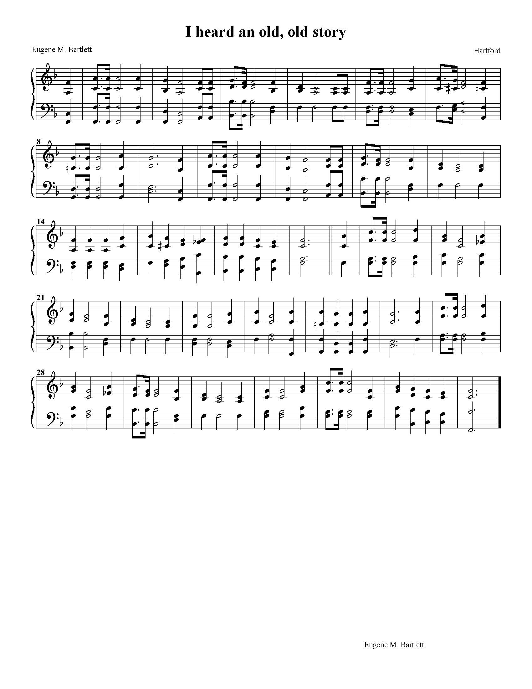 Hymn Sheet for Victory in Jesus - (I Heard an Old, Old Story)