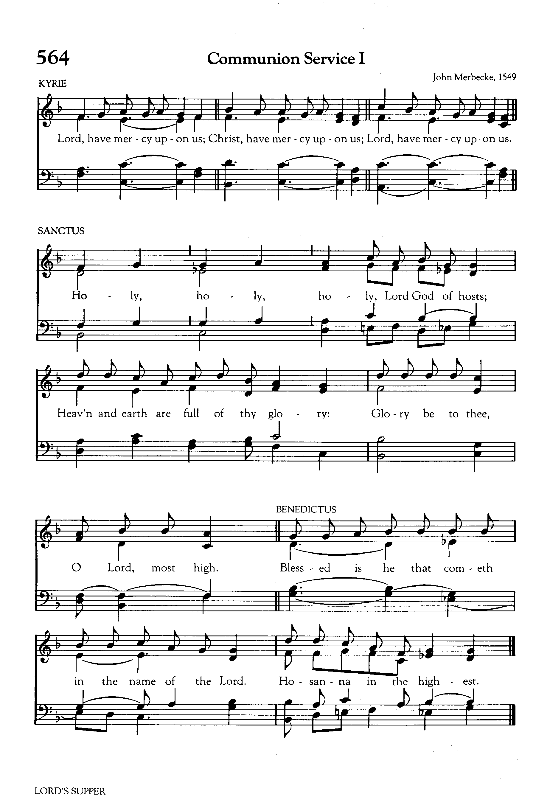 Hymn Sheet for Lord, Have Mercy, Have Mercy Upon Us