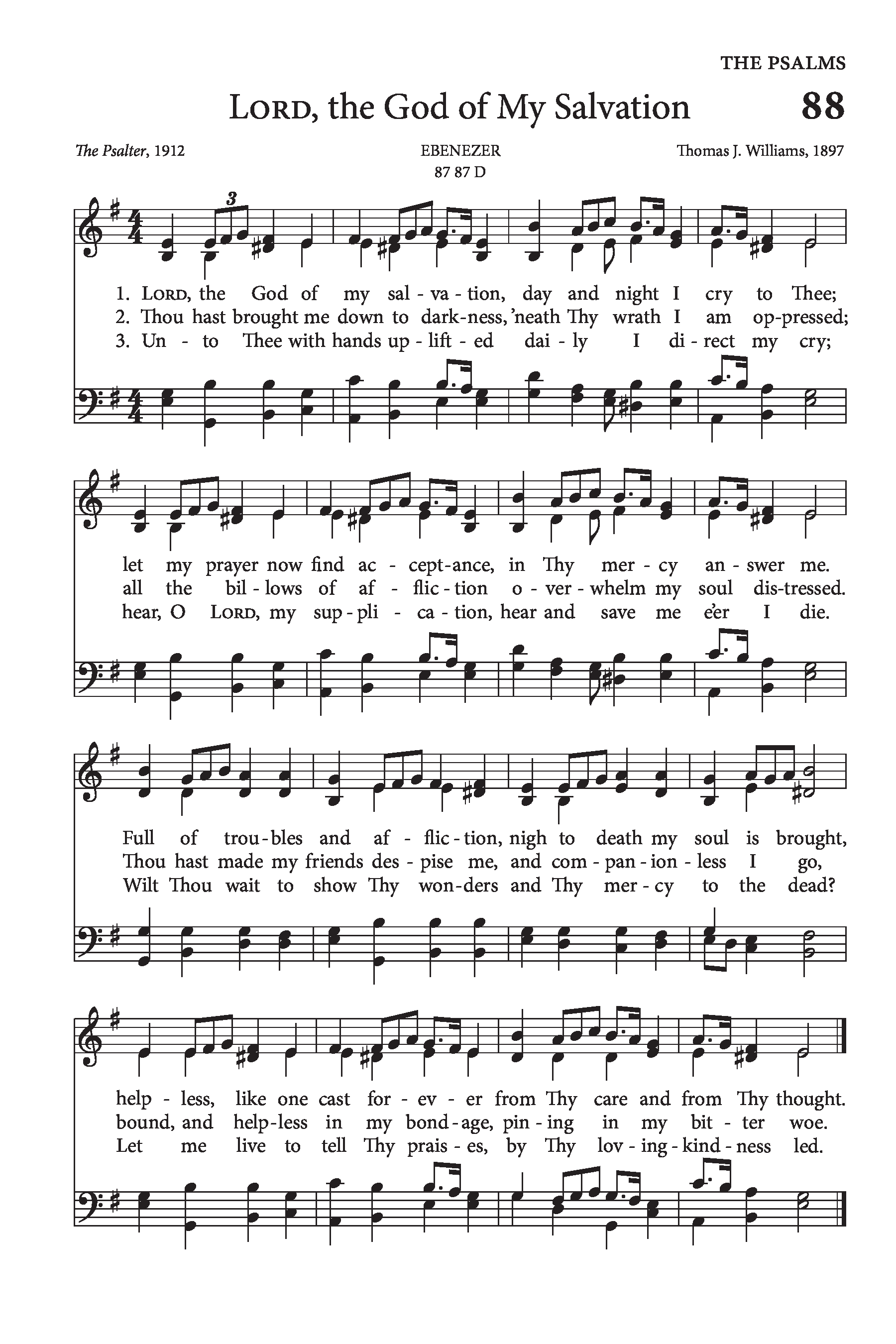 Hymn Sheet for Lord, the God of My Salvation