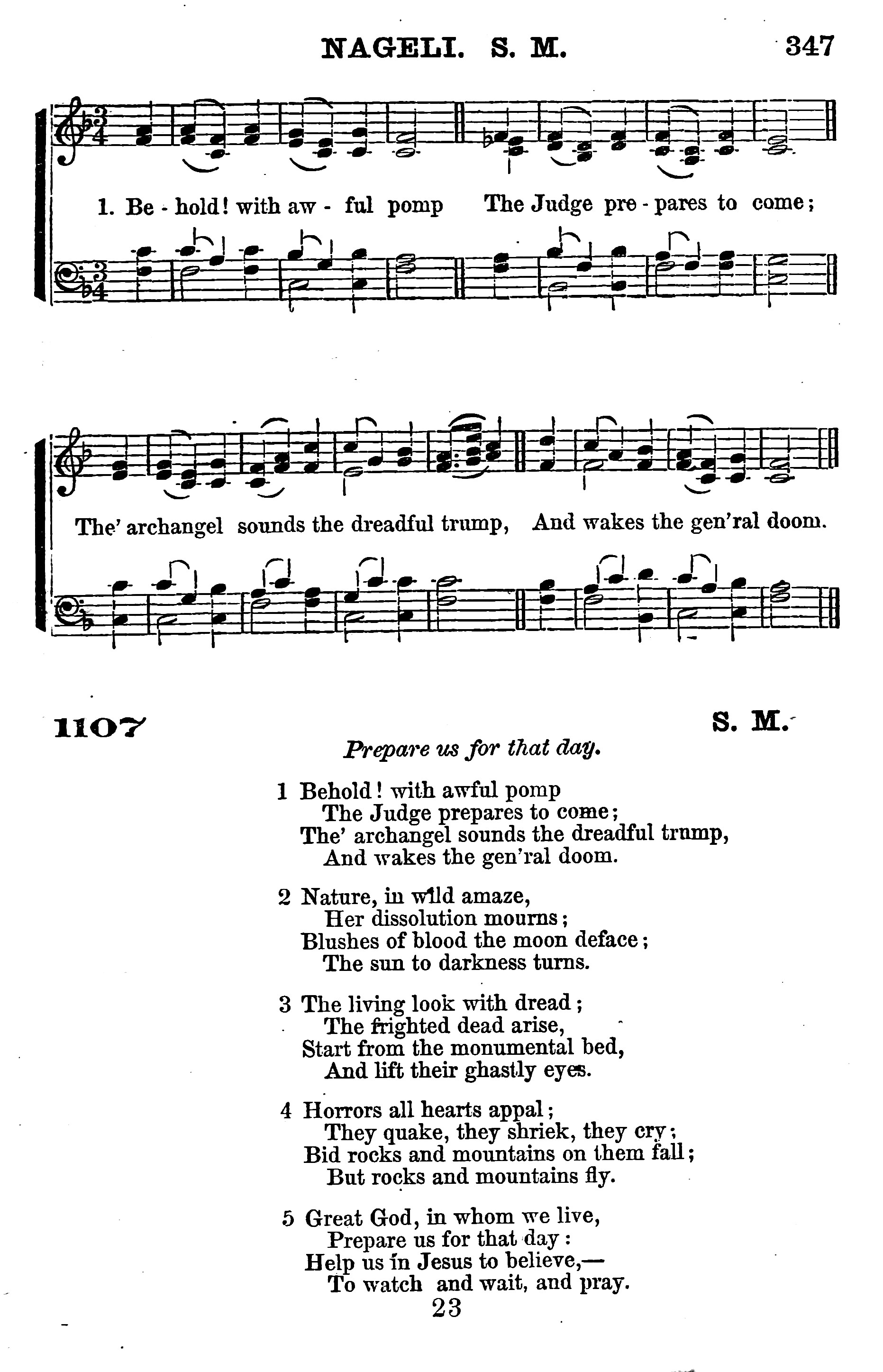 Hymn Sheet for Prepare Us for That Day