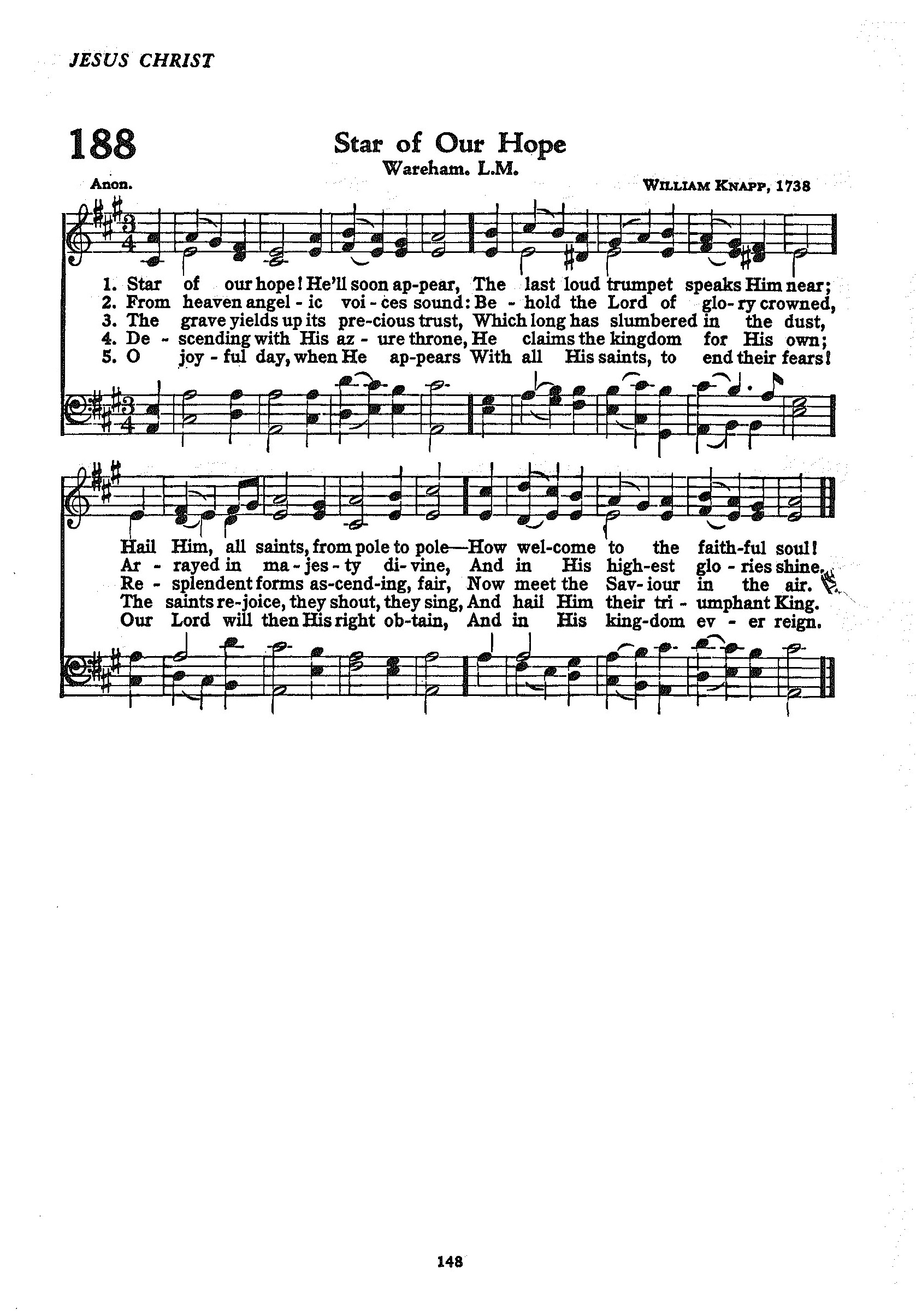 Hymn Sheet for Star of Our Hope