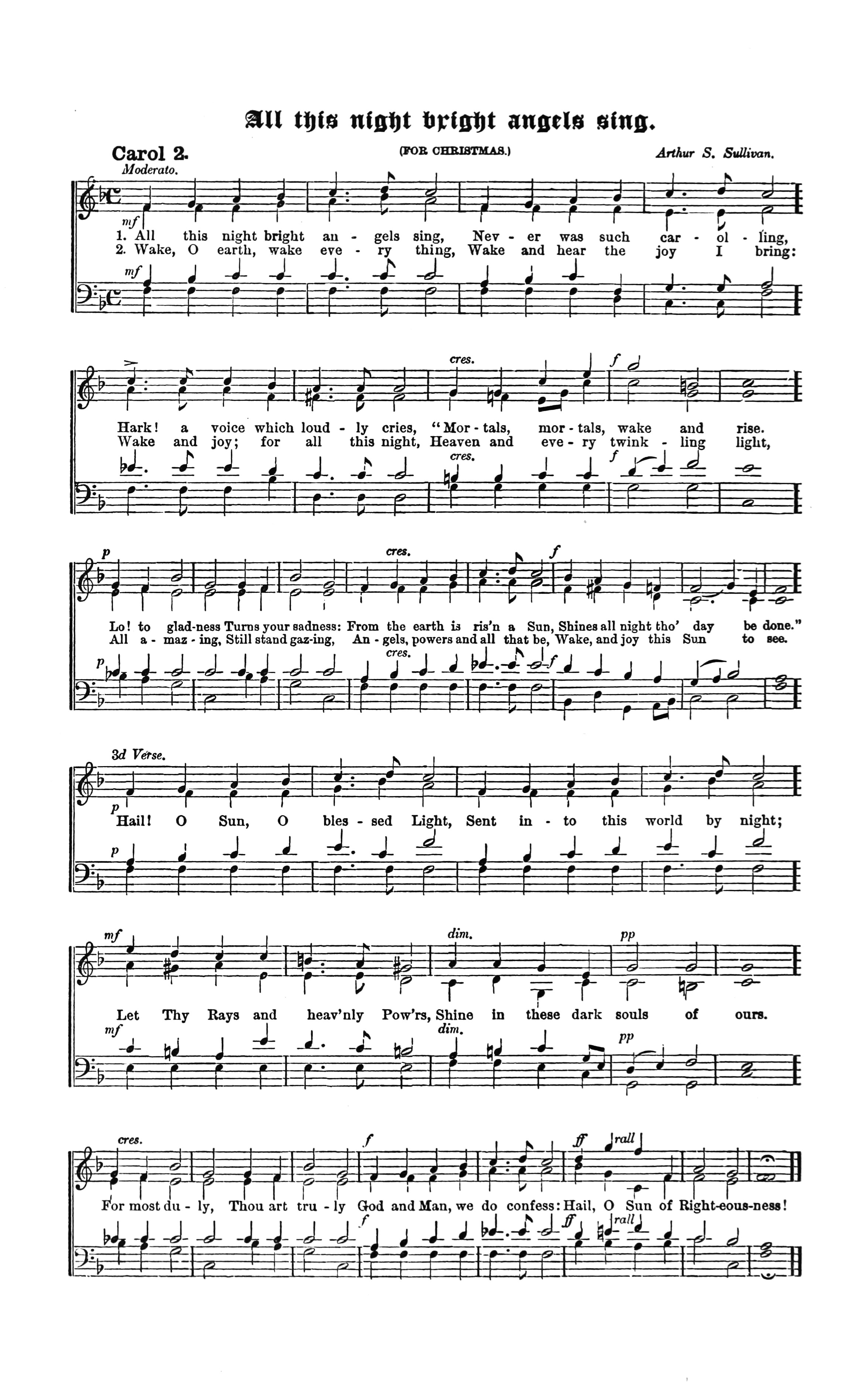 Hymn Sheet for Sun of Righteousness