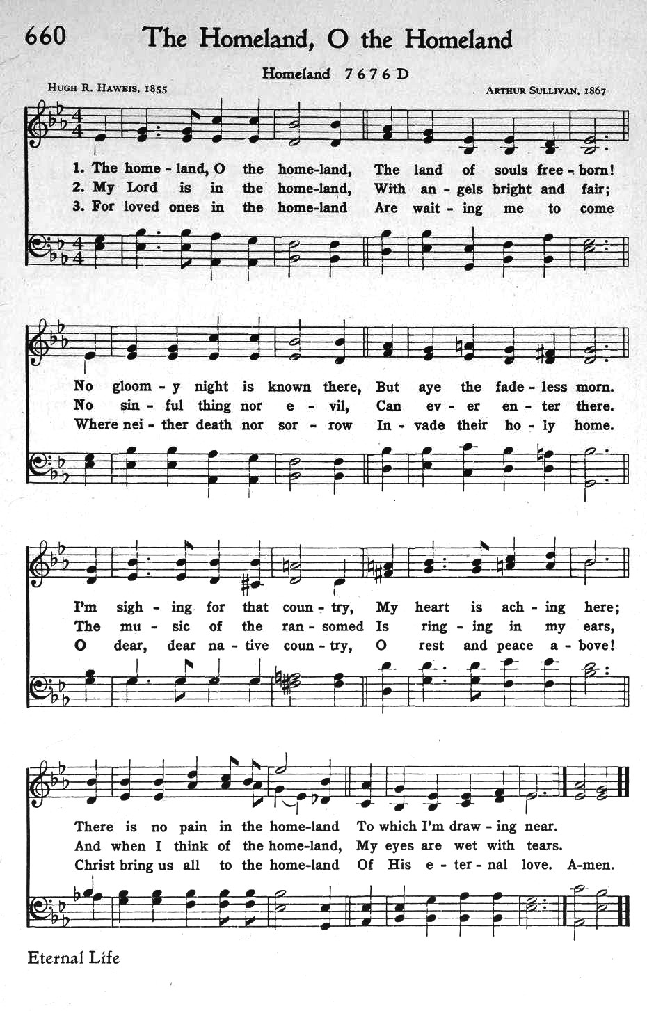 Hymn Sheet for The Homeland! O the Homeland!