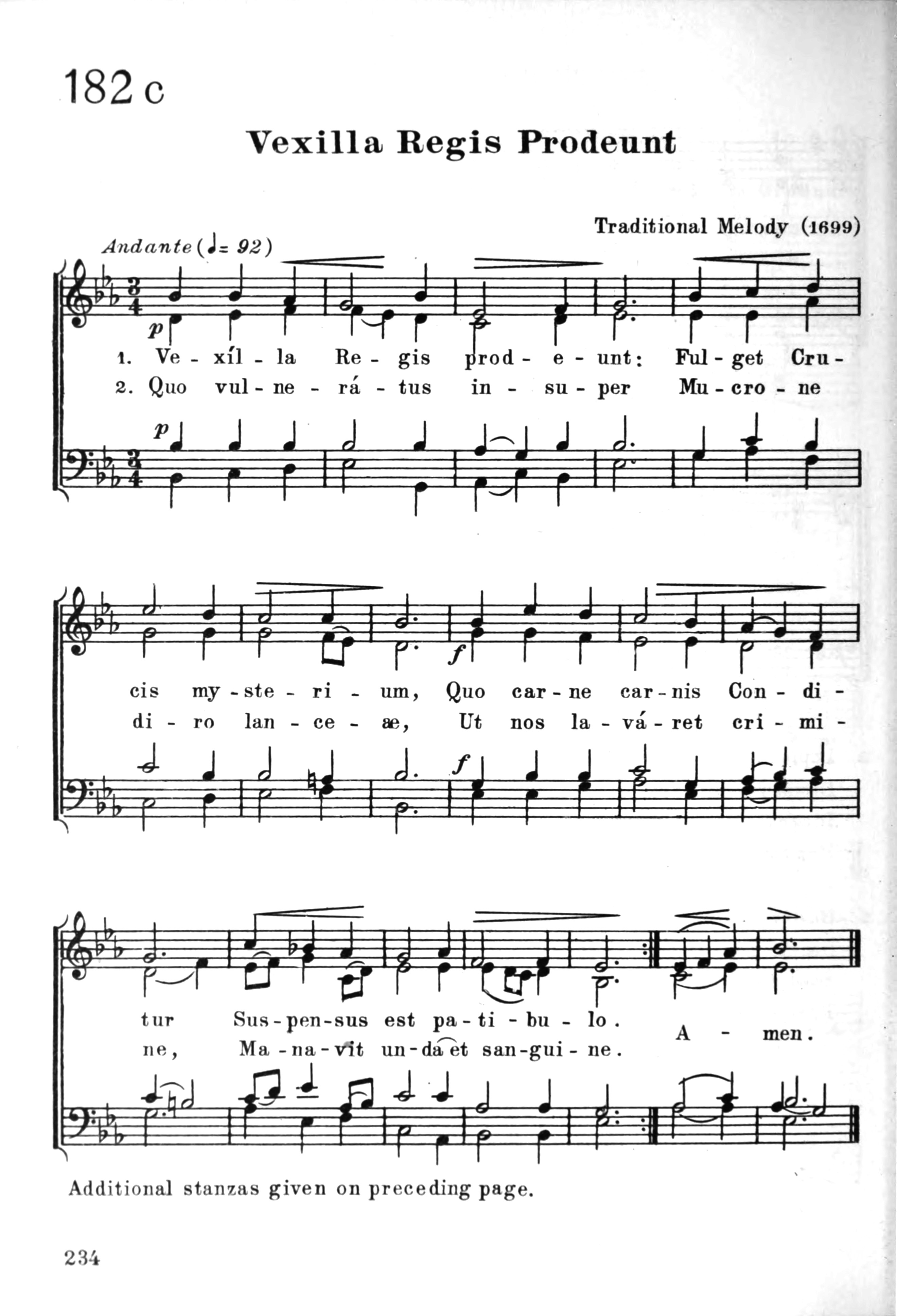 Hymn Sheet for Vexilla regis prodeunt
