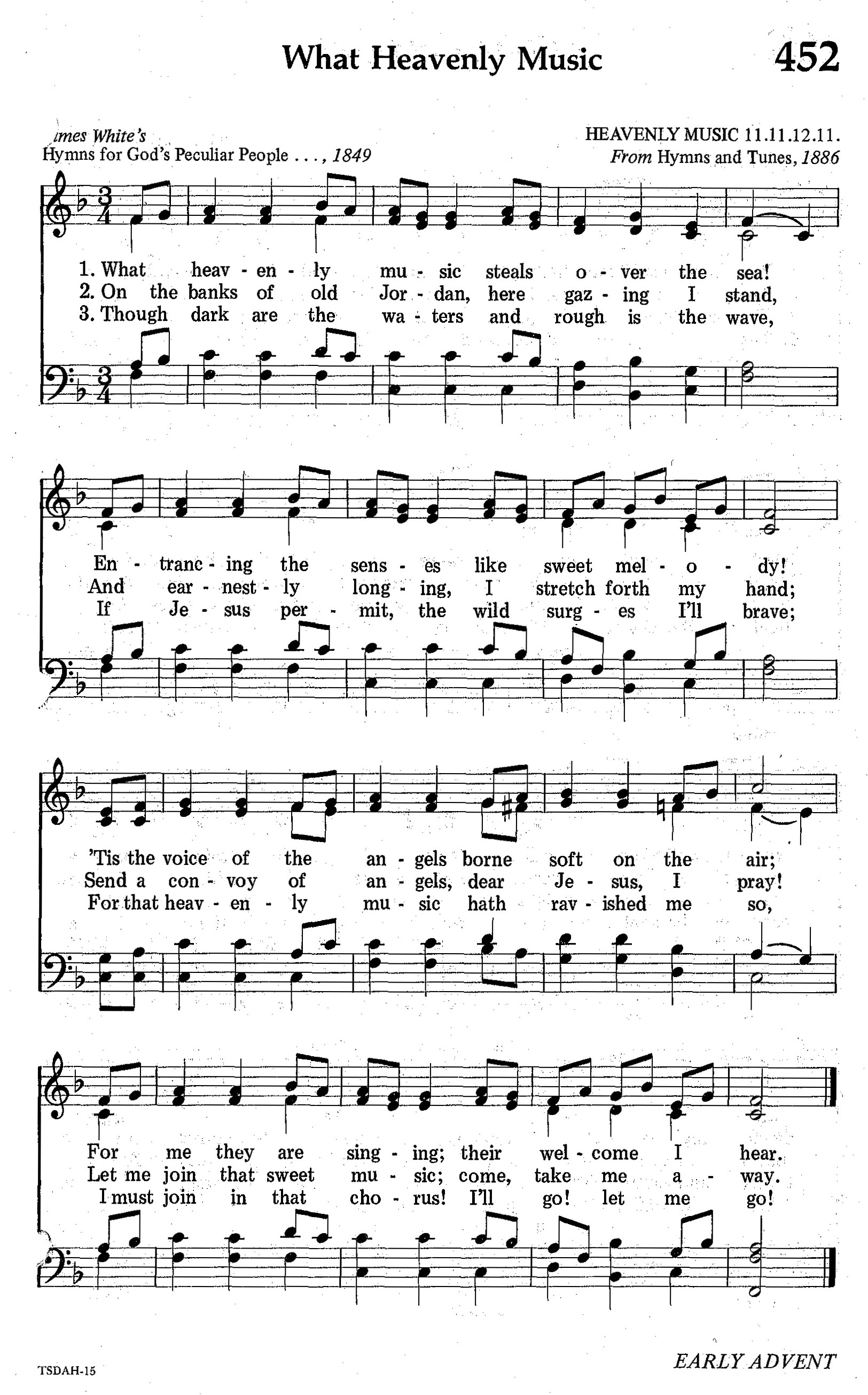 Hymn Sheet for What Heavenly Music