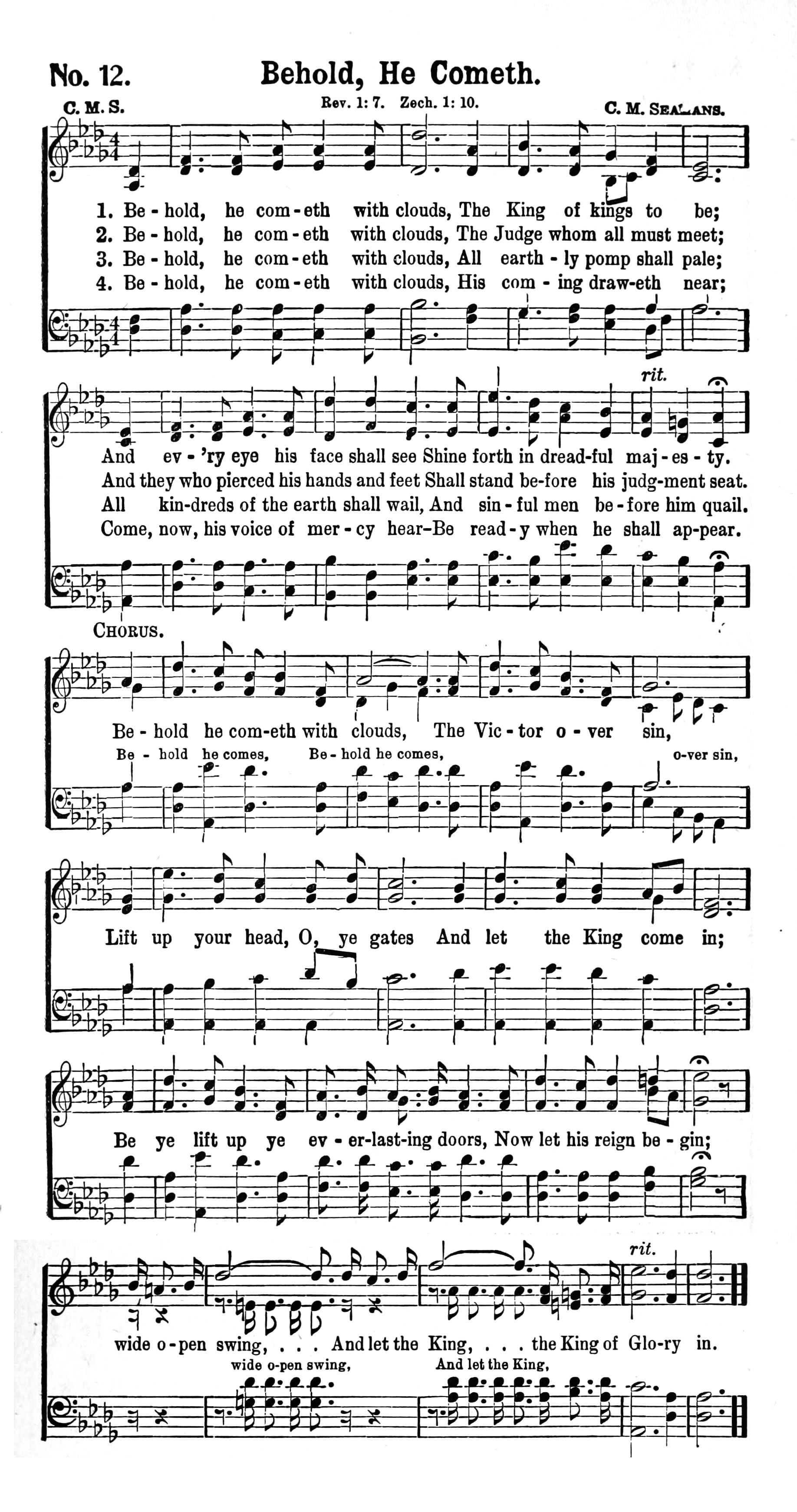 Hymn Sheet for Behold, He Comes, the Ruler of the Earth