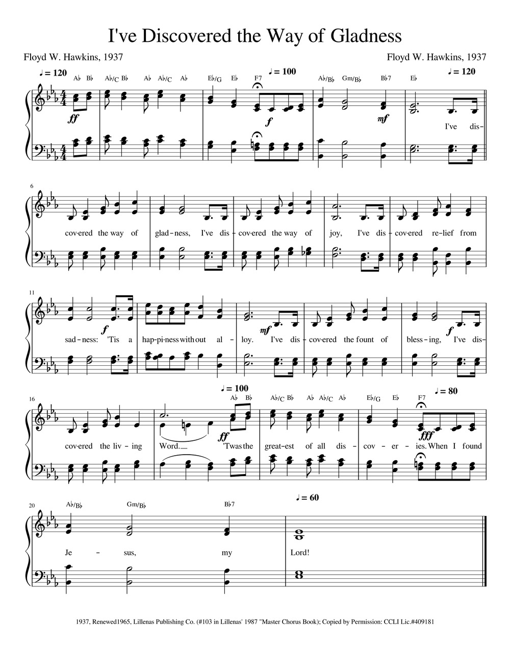 Hymn Sheet for Mankind Is Searching Every Day