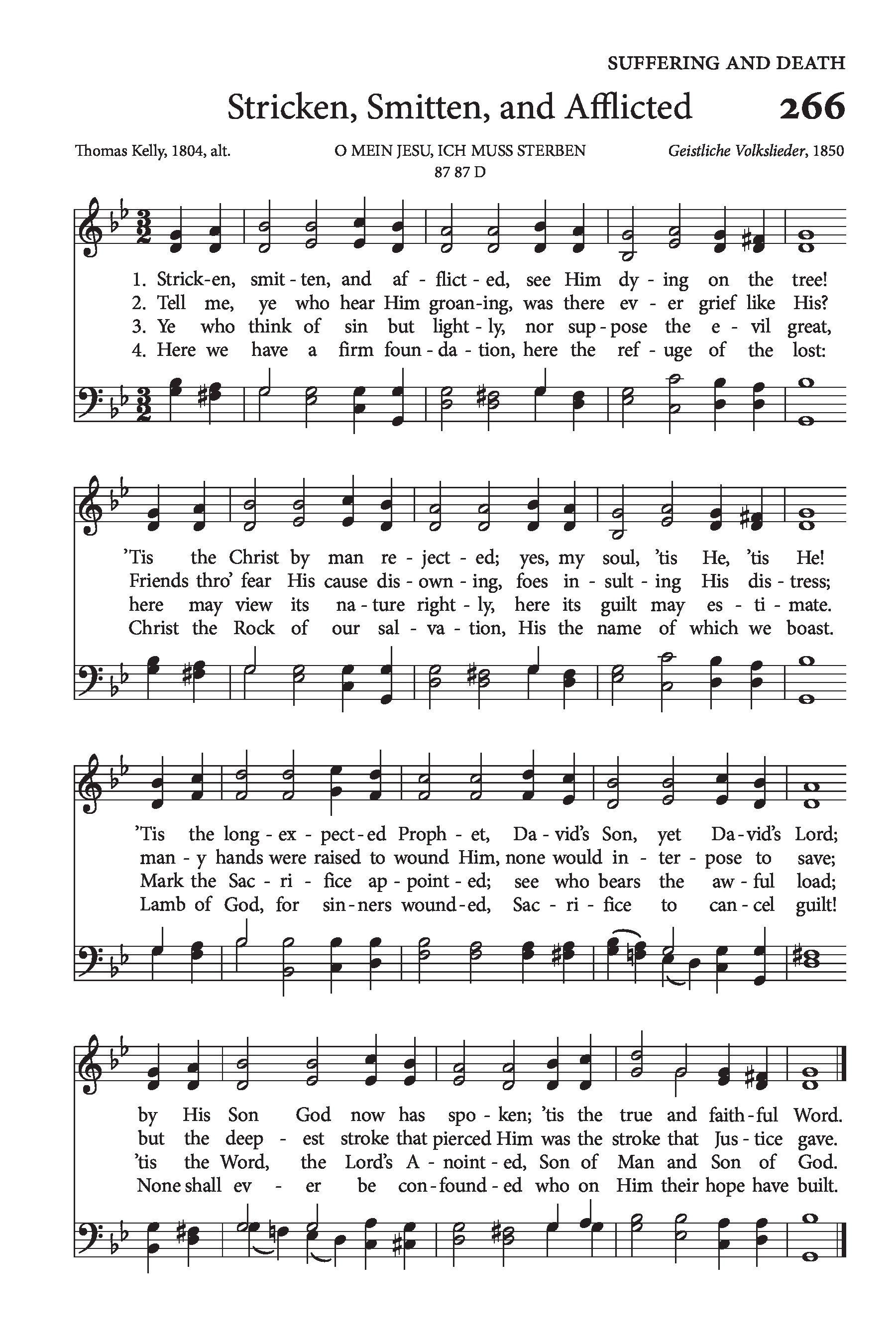 Hymn Sheet for Stricken, Smitten, and Afflicted